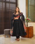 A BEAUTIFUL COTTON GOWN WITH EMBROIDERY WORK