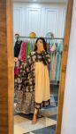 Elegant Black & Beige Printed Cotton Kurti Set with Dupatta