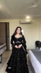 A Beautiful Premium Black Anarkali Suit Set